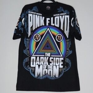 Pink Floyd Dark Side of the Moon AOP T-Shirt Size Large Double-Sided Rock Music